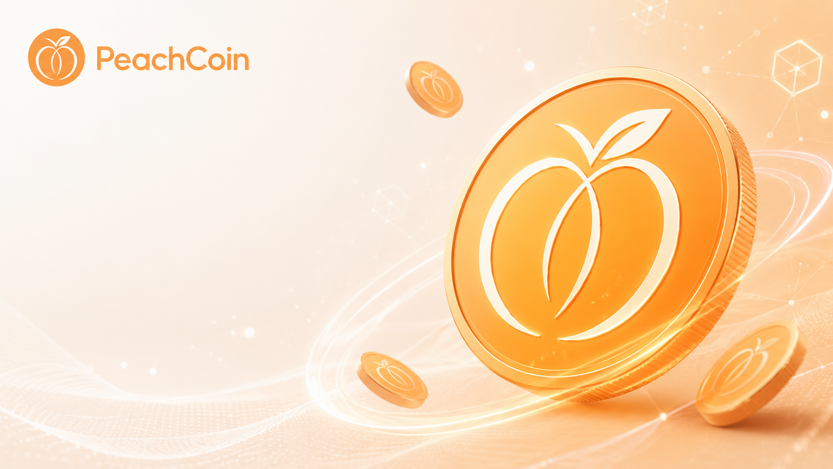 PeachCoin 3D coin